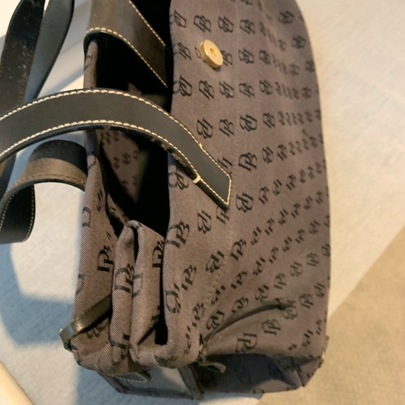 DOONEY & BOURKE Black Signature Large Canvas Authentic Tote.  AUTHENTIC VINTAGE - Picture 11 of 14